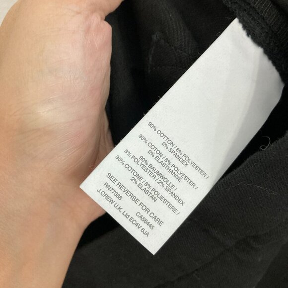 New J. Crew Black Dannie Stretch Zip Back Slim Pants size 8 - Picture 3 of 9